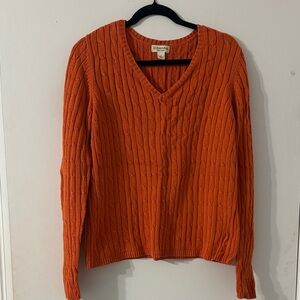 Orange V-Neck Sweater
